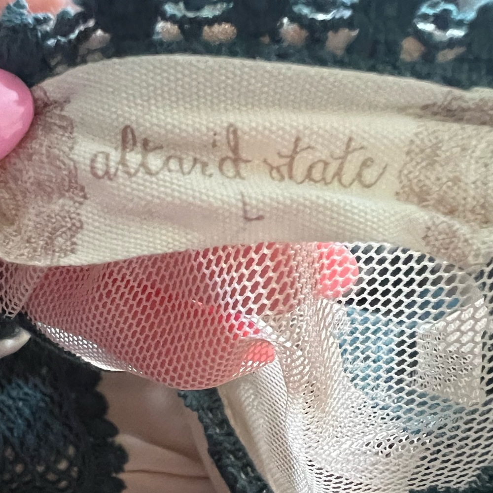 Altar'd State Cream and Green Lace Dress - Picture 3 of 3